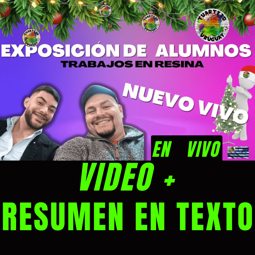Exposición de alumnos trabajos en resina Tuarte3D comunidad