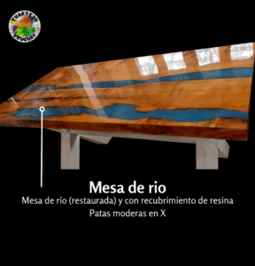 Mesa de rio con patas en X Mesa de rio con patas en X