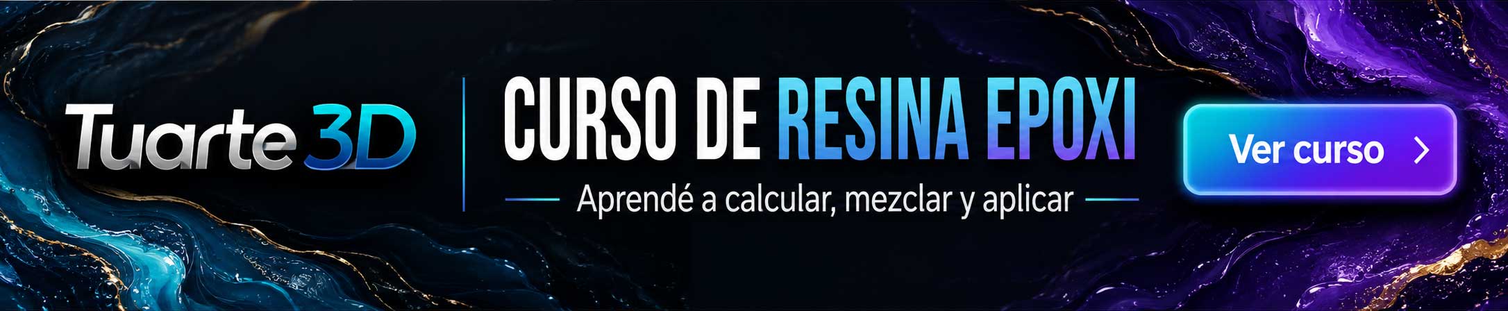Curso online de resina epoxi Tuarte3D para aprender a calcular, mezclar y aplicar