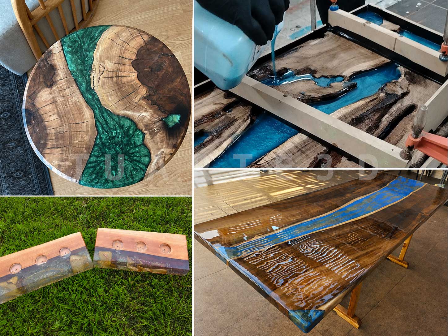 Encapsulado decorativo con resina epoxi
